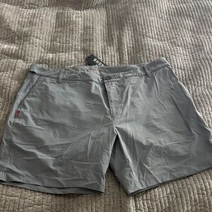 Rhone Men's Gray Flat Front Shorts